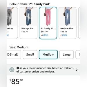 Z1 Candy Pink Jeans - Medium Size ( 8-10)